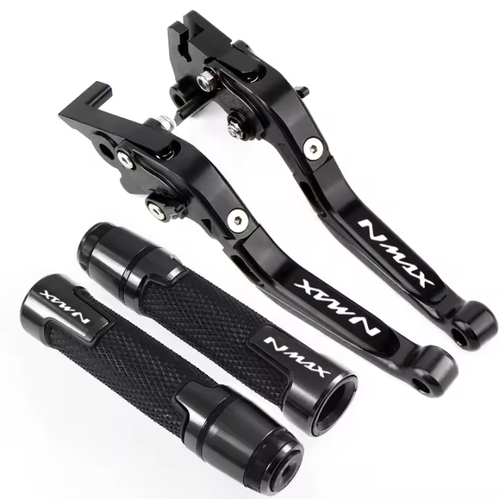 Juego De Palancas De Freno Y Embrague Ajustable Y Plegable Para Motocicleta Con Bloqueo De Estacionamiento Para NMAX 155/125 Material CNC - 1