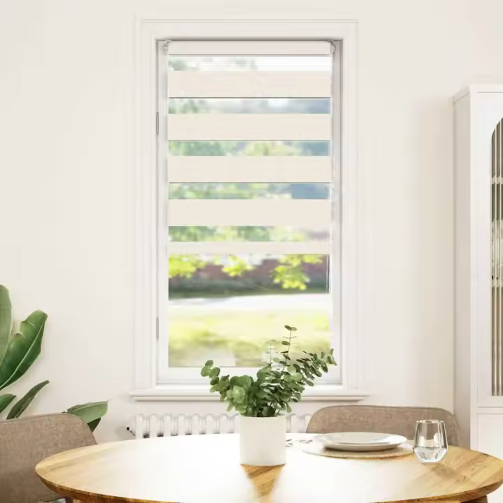 Estor cebra beige mármol tejido ancho 55,9 cm poliéster - 1