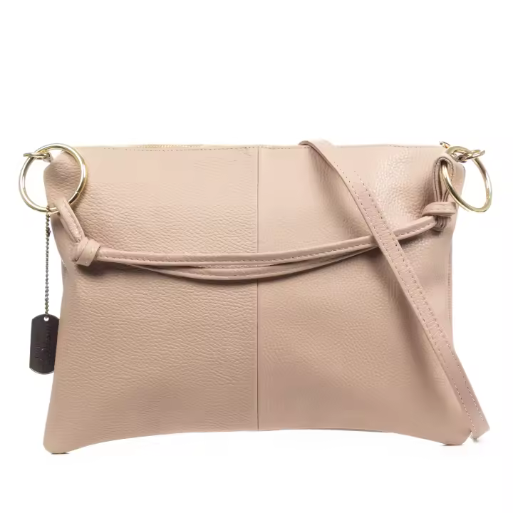 FIRENZE ARTEGIANI Arroscia bolso bandolera mujer. Piel auténtica Dollaro. Fabricado en Italia 36x3x26 Cm. - 1