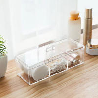 Caja De Almacenamiento Para Maquillaje Organizador Acrílico Transparente Para Esponjas Y Algodón Suave Organizador De Escritorio Para Cosméticos - details 13