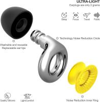 CARTSMING - Tapones para los oidos para dormir - Tapones para los oidos with auditive Protección with Cancelación de ruido de 32 dB, Protección audtiva elegante y reutilizable para Viajes o Concursos, sin - details 3