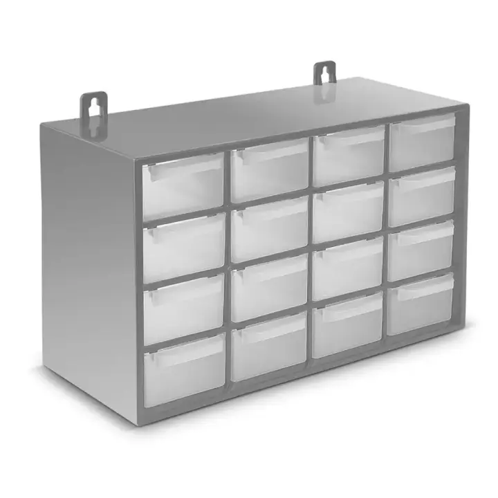Cajoneras Gavetas Organizadoras Tornillos, Organizador apilable de plástico con 16 cajones para Herramientas pequeñas, Clasificador 16 Compartimiento apilable, Cajonera Multiusos de Material plástico, Clasificador de Cajones - 1