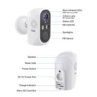 ZOSI 2K Cámara de Vigilancia WiFi con Batería Recargable y Panel Solar 3MP Cámara Seguridad IP Exterior Visión Nocturna Detección de Movimiento Audio Bidireccional - details 15