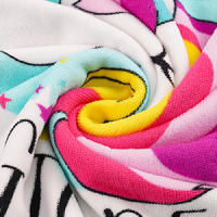 MULTIHOGAR- Toalla de Playa Infantil con Capucha Toalla de Baño Poncho Toalla Poncho Surf para Niñas Niños de 2 a 8 años - details 2