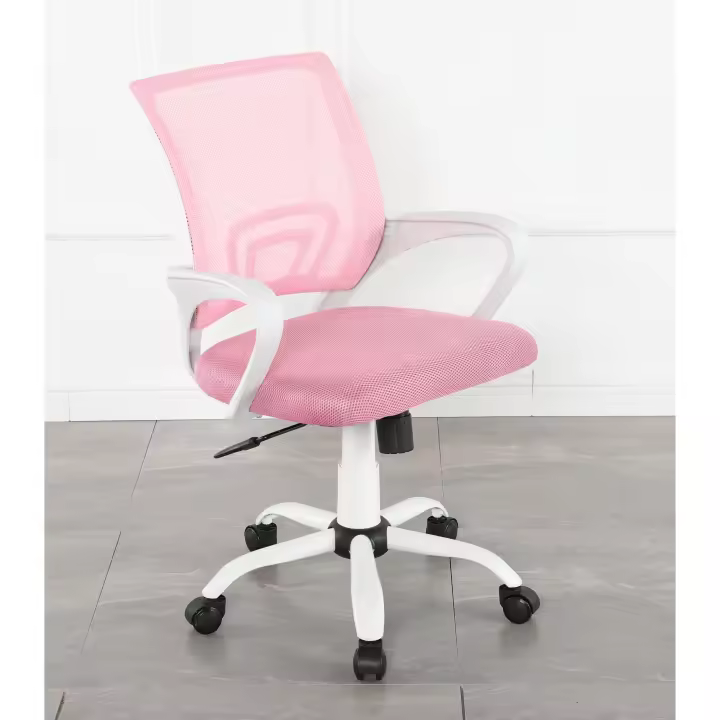 FURNITURE STYLE FS1156BRS MARTINA Silla de Estudio Textil Color Blanco/Rosa - 1