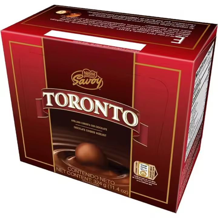 Nestle Savoy toronto avellana  cubierta con chocolate  324g - 1