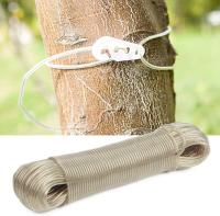 Clothesline con revestimiento de plástico, cable de acero resistente-20m claro - details 2