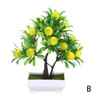 Planta Artificial De Bonsái De Frutas Con Naranja Manzana Limón Decoración Para El Hogar Y Sala De Estar Arbolado Falso De Tamaño Pequeño - details 17