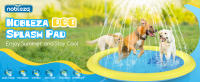 Nobleza - Piscina para Perros Grandes, D100cm/39in Piscina Plegable para Perro, Splash Pad Perro, Espesar 0.55mm, Antideslizante Tapete de Juegos de Agua, Juguete de Verano para Jardín al Aire Libre - details 0