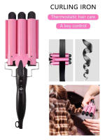 Rizador De Pelo Ajustable En Temperatura 22mm Con 3 Barreles Para Rollo De Huevos Liso Y Rizado Herramienta Eléctrica Para Cabello Seco - details 1