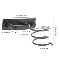 Soporte De Secador De Pelo Para Pared Organizador De Herramientas De Baño Soporte Adhesivo Para Secador Y Linterna De Baño Material De Aluminio - details 1