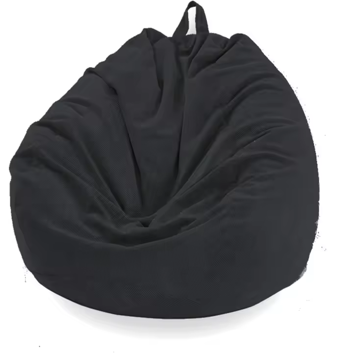 Unfed Beanbag Funda para Sofá, Sillón, tumbona, tumbona, Funda de terciopelo, Bolsa Frijol para adultos y niños, accesorio para el hogar de muebles (Negro, S) - 1