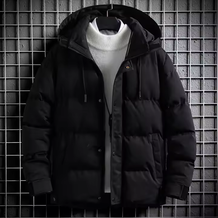 Chaqueta De Fleece Para Hombres Casual Impermeable Y Cálida Con Almohadillas De Poliéster Cómoda Transpirable Estilo Diario Para Otoño E Invierno - 1