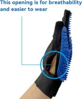 Guantes de aseo de masaje de gato de perro-Limpieza de pelo de Mascota de goma 2 en 1 par - details 2