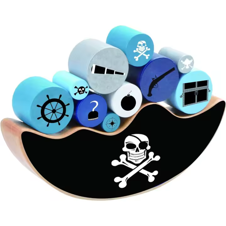 Juego de Habilidad Pirata Balancín Aquamarine Games - CP042  Fabricado en Madera - - 1