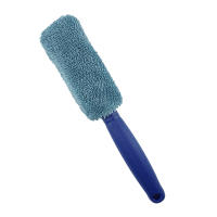Cepillo De Limpieza Para Ruedas De Coche Portátil Con Manija De Plástico Microfibra Azul Y Gris Herramienta De Limpieza Para Rines Y Neumáticos - details 3