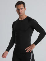 Camisetas De Compresión Para Hombres Para Actividad Física Y Ejercicio Con Manga Larga Capas Básicas Cómodas Y Activas - details 3