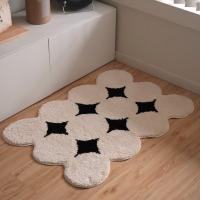 Carpetas De Estilo Nórdico Con Peluche Espesado Antideslizante Para Sala De Estar Y Dormitorio Alfombrilla Para Mesa De Café Forma Especial - details 2