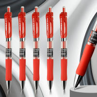 Lápiz De Gel Presión WQN-3/6PCS 0.38mm Rojo Sin Fugas Ideal Para Exámenes Y Escuela Material Plástico Usos Oficina Y Escuela - details 0