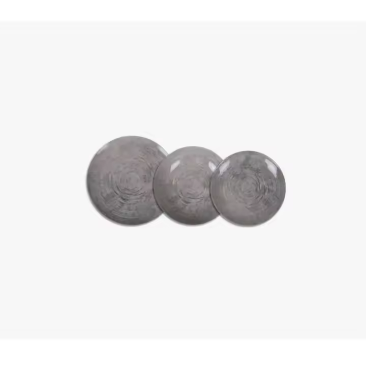 Amymark - Set de Vajilla La Mediterranea Arzua Monaco gris brillo (12 piezas) - 1