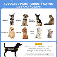 PawHut Cama Elevada para Perros Cama para Perros Miniaturas con Cojín Lavable y Marco de Madera y Alfombrillas Antideslizantes para Interior Ø40,5x33 cm Gris - details 3