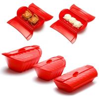 Olla De Vapor De Silicona Alimentos Fácil De Limpiar Microwaviable Amigable Con El Medio Ambiente Para Pescado Y Cocina - details 0