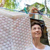 Línea De Secado De Ropa De 20M Con Núcleo De Acero Fuerte Y Gruesa Para Interiores Y Exteriores Jardín Viajes Colores Disponibles: Azul - details 1