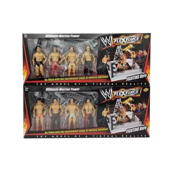 RING + 4 LUCHADORES WWE FLEX FORCE DE PANRITOS - 1