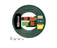 Manguera de Agua de Jardín Set con Conexión y Boquillas para Riego Reforzada 3 Capas Presión de rotura de 20 bar 3/4