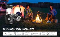 Lámpara Camping, Linterna de Camping, Lampara Camping Recargable, Linterno Solar Recargable, Faroles Portátiles LED Lámpara, Lampara Camping Solar Portátil Impermeable para acampar al Aire Libre [Clase de eficiencia energética A +++] - details 0