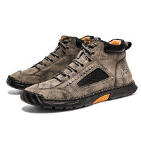 Botas De Tobillo Clásicas Vintage Para Hombre De Cuero Genuino Suave Y Amigable Con La Piel FLYLAND Botines Casuales Hechos a Mano - details 14