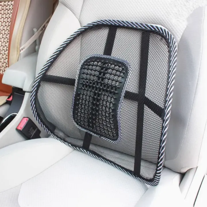 Respaldo de malla, cojín de soporte lumbar de malla, soporte de respaldo de silla con flujo de aire con correas elásticas para sillas de oficina en casa, asientos de automóvil, alivio del dolor - 1