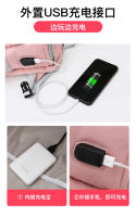 Mochila de viaje repelente al agua para mujer, carga USB para portátil con mochila escolar, con correa de equipaje, informal - details 24