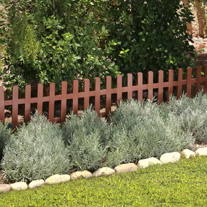 Catral | Pack 5 Mini Vallas Clickfence Marron 40x40 Cm | Estética Natural | Material Sostenible | Resistente A La Intemperie | Perfecto Para Jardín Y Terraza | Madera De Pino - 1