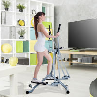 HOMCOM Bicicleta Elíptica Máquina de Step Ajustable con Pantalla Carga 110 kg Air Walker para Entrenamiento Cintura Caderas Piernas en Casa Oficina 96x60x152 cm Gris - details 1