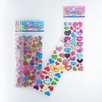 Pack De 12 Pegatinas De Corazón 3D Lindo Para Niños Estuche De PVC Con Burbujas DIY Juguete De Incentivo Para Niños - details 10