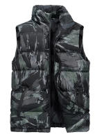 Chaleco De Camuflaje Para Hombre Con Capucha Antigolpes Y Cálido Sin Mangas Ropa Interior De Algodón Grueso Para Otoño E Invierno Estilo Casual - details 6