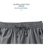 Pantalones De Verano Para Hombre En Seda Helada Delgados Estilo Suelto Ropa De Trabajo Casual Secado Rápido Deporte Pantalones Largos Transpirables Alta Elasticidad - details 8
