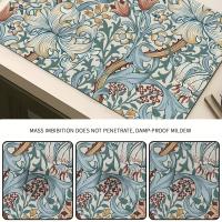 Alfombrilla De Secado De Platos Con Estampado De Café Vintage Antideslizante Absorbente Y Resistente Al Desgaste Para Decoración De La Mesa Y Piso Del Cocina - details 5