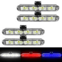 Luz De Advertencia Estroboscópica RGB 12V Para Coche Lámpara DRL LED Decorativa Para Motocicleta Y Automóvil Accesorios 4x4 Flash Policiales - details 6