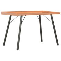 vidaXL Escritorio 90x50x79 cm en color Blanco/negro y roble/Negro y marrón y más | estructura resistente ideal para salón dormitorio o estudio - details 2