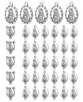 Kit De Accesorios Para Rosario De Siete Dolores De María 40pcs Medallas Y Centro De Metal Para Devoción Y Artesanía - details 6