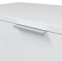 Meimon Cómoda con 3 cajones, 80x77x38 cm, estructura en melamina E1 de 15 mm, cantos melamínicos, cajones en MDF lacado (12/3 mm), guías metálicas no extraíbles, tiradores de aluminio, tacos ABS, carga total 18 kg, blanco, diseño funcional y resistente - details 1