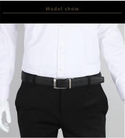 Cinturón Reversible De Cuero Genuino Para Hombre Con Hebilla De Lujo Negra Y Marrón Moda Negocios Casual Ancho 3.4cm - details 3