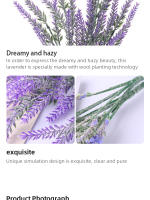 5Pcs Lavanda Artificial Decoración Romántica De Boda Estilo Nórdico Vaso De Almacenamiento Decoración De Hogar Y Bouquet - details 4