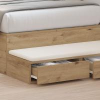 Cajones de Cama vidaXL de Roble Artesanal 90x36,5x16,5 cm de Madera - details 2
