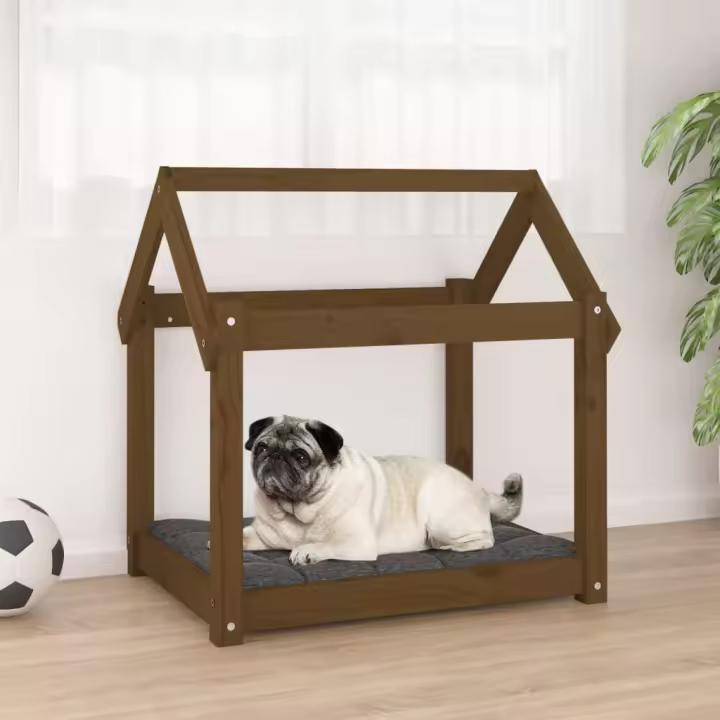 vidaXL Cama para Perros 71x55x70 cm Mascotas Dormir Color Natural,  Blanco,  Gris y mas - 1