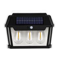 Aplique Solar led, 3 bombillas, alta luminosidad, sensor movimiento - details 0
