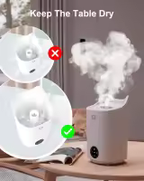Humidificador de Silencioso para Bebes, 4L Humidificador de Aromas con 4 Modos de Niebla hasta 48 Horas, 28 db & BPA FREE para Dormitorio, Oficina, Viajes - details 1