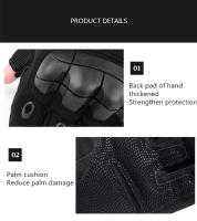 Guantes Tácticos De Medio Dedo Para Motocicleta Paintball Airsoft Caza Y Senderismo Con Codos Duros Adecuados Para Combate Al Aire Libre - details 9